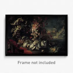 Jean Baptiste Oudry - Death nature with shooting gear and flowers II