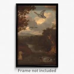 Francis Barlow - Ducks and Other Birds about a Stream in an Italianate Landscape