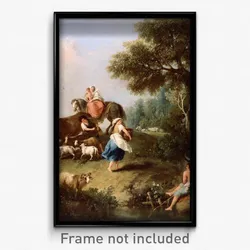 Zuccarelli, Francesco - Landscape with a Fountain, Figures and Animals