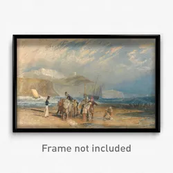 Joseph Mallord William Turner - Folkestone Harbour and Coast to Dover