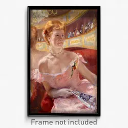 Mary Stevenson Cassatt, American - Woman with a Pearl Necklace in a Loge