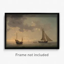 Charles Brooking - A Lugger and a Smack in Light Airs