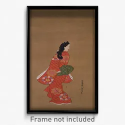 Hishikawa Moronobu - Beauty Looking Back