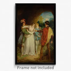 Francis Wheatley - Valentine rescuing Silvia from Proteus, from Shakespeare's "The Two Gentlemen of Verona," Act V, Sce...