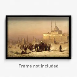 Louis Comfort Tiffany - On the Way between Old and New Cairo, Citadel Mosque of Mohammed Ali, and Tombs of the Mamelukes