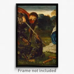 Edward Burne-Jones - The fight- St George kills the dragon VI