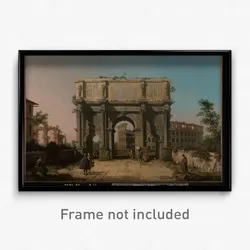 Canaletto (Giovanni Antonio Canal) (Italian - View of the Arch of Constantine with the Colosseum