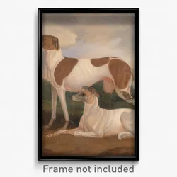 Charles Hancock - Two Greyhounds in a Landscape