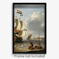 A Castro, Lorenzo - A Dutch East-Indiaman off Hoorn