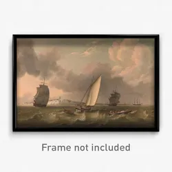 Thomas Luny - A Packet Boat Under Sail in a Breeze off the South Foreland