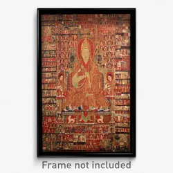 Tsongkapa, thangka from Tibet in the 15th-century, painting on cloth