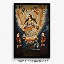 Marcos Zapata y taller - Seated Madonna with Graduation of the García Brothers