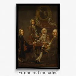 Francis Hayman - Portrait of a Group of Gentleman, with the Artist