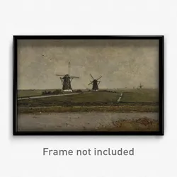 Paul Joseph Constantin Gabriël - Polder with Mills near Overschie