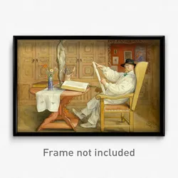 Carl Larsson - Self-Portrait (In the new studio)