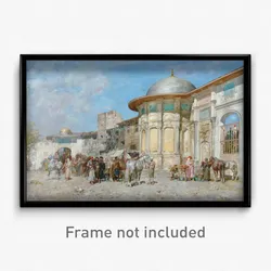 Alberto Pasini - Horse market, Syria