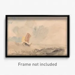 Joseph Mallord William Turner - A Sea Piece - A Rough Sea with a Fishing Boat