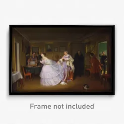 Pavel Fedotov - The Major Makes a Proposal (Inspecting a Bride in a Merchant's House)