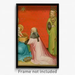 Franco-Flemish Master (French or Flemish, active Burgundy, France about 1400) - Adoration of the Magi with Saint Anthony Abbot