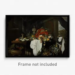 Andries Benedetti - A Pronk Still Life with Fruit, Oyters, and Lobsters