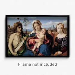 Palma il Vecchio (Jacopo Negretti) - Madonna and Child with Saint John the Baptist and Magdalene