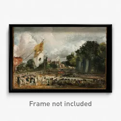 John Constable - The Celebration in East Bergholt of the Peace of 1814 Concluded in Paris between France and the Allied Powers