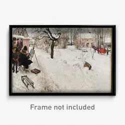 Carl Larsson - Open-Air Painter. Winter-Motif from Åsögatan 145, Stockholm