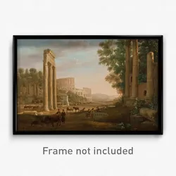 Claude Lorrain - Capriccio with ruins of the Roman Forum