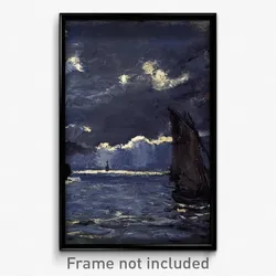 Claude Monet - A Seascape, Shipping by Moonlight