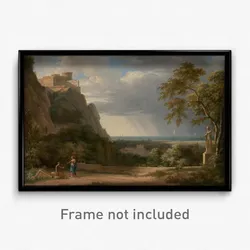 Pierre-Henri de Valenciennes (French - Classical Landscape with Figures and Sculpture
