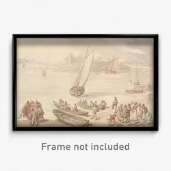 Thomas Rowlandson - Selling Fish on a Beach
