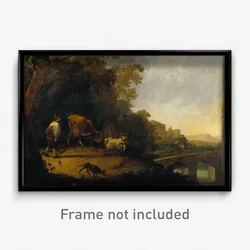 Dutch - A Man driving Cows