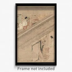 Narrative Picture Scroll about Love Romance of Courtier and Girl at Sumiyoshi