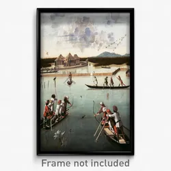 Carpaccio, Vittore - Hunting on the Lagoon (recto); Letter Rack (verso)