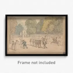 Thomas Rowlandson - Soldiers in St. James Park