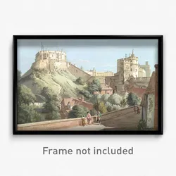 Paul Sandby - Windsor Castle- The Round Tower, Royal Court and Devil's Tower from the Black Rod