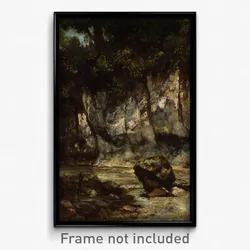 Gustave Courbet - Landscape with stag