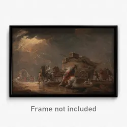 Luke Clennell - Baggage Wagons in a Thunderstorm