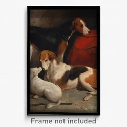 William Barraud - A Couple of Foxhounds with a Terrier, the property of Lord Henry Bentinck