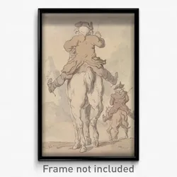 Thomas Rowlandson - Two Men on Horseback Seen from Behind
