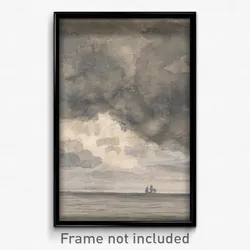 Seascape with Ship and Overhanging Sky