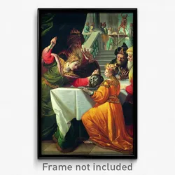 Andrea Ansaldo - Herodias presented with the Head of the Baptist by Salome