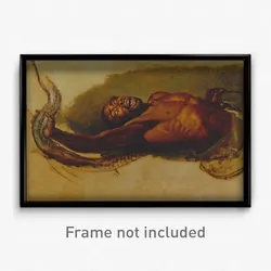 James Ward - Man Struggling with a Boa Constrictor, Study for "Liboya Serpent Seizing its Prey"
