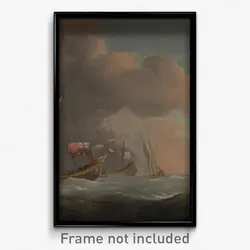 Willem van de Velde the Younger - English Royal Yachts at Sea in a Strong Breeze, in Company with a Ship Flying the Royal Standard