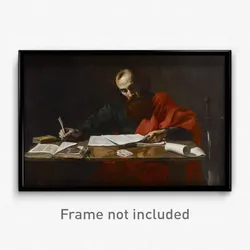 Probably Valentin de Boulogne - Saint Paul Writing His Epistles