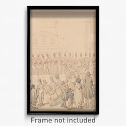 Thomas Rowlandson - A Review of the Northapmton Militia at Brackley