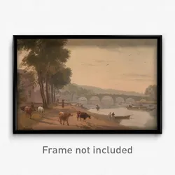 Sir Augustus Wall Callcott - A View of Richmond Bridge, on the Thames