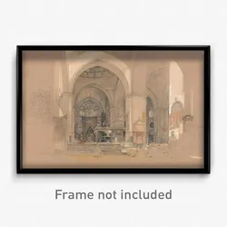 John Frederick Lewis - Interior of the Great Mosque, (Ulucami) Bursa, Turkey