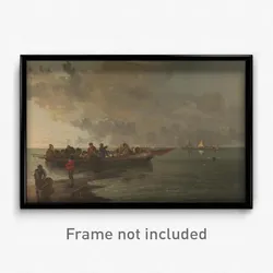 John Crome - A Barge with a Wounded Soldier
