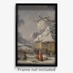 George Morland - Winter Landscape with Figures